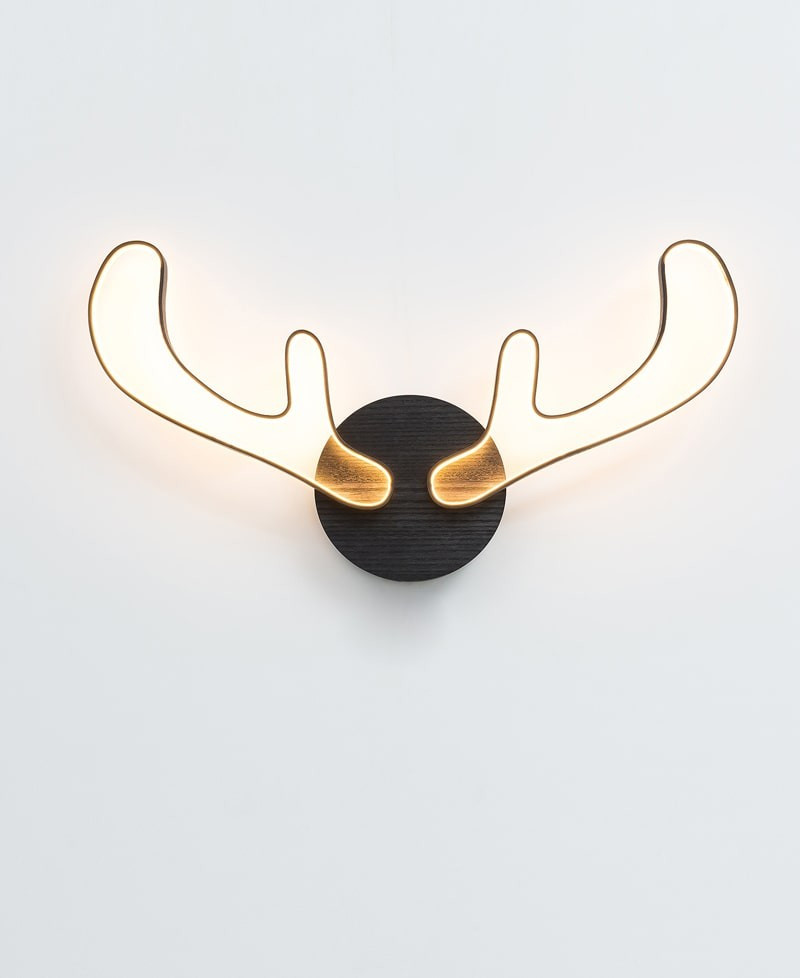 Wooden lamp HORNS