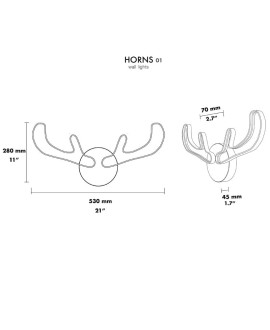 Дерев'яний світильник HORNS