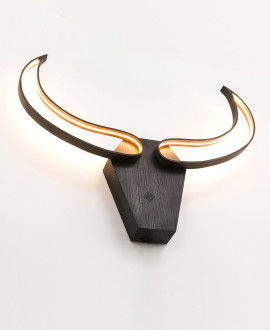 Деревянный светильник Bull skull