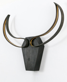 Дерев'яний світильник Bull skull