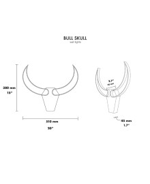 Дерев'яний світильник Bull skull