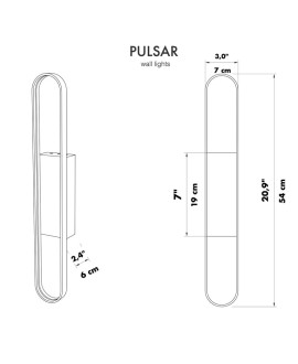 Wooden wall sconce Pulsar