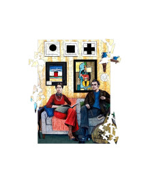 Wooden puzzle "Visiting Malevich"