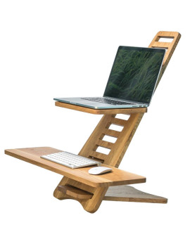 Wooden ergonomic laptop table