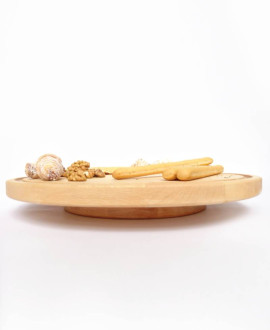 Wooden rotating tray