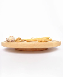 Wooden rotating tray