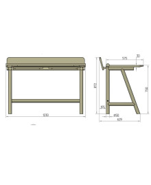 Wooden desk Fjord