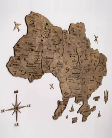 Wooden Ukraine map "Tera"