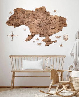 Wooden Ukraine map "Tera"