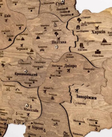 Wooden Ukraine map "Tera"