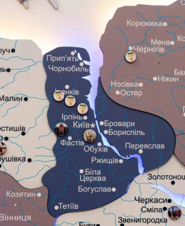 Wooden Ukraine map "Cruise" (with backlighting) Wooden Ukraine map "Cruise" (with backlighting)