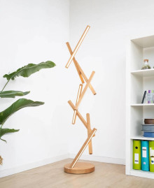 Wooden floor lamp DNA