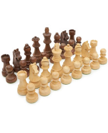 Wooden Staunton chess pieces (№6)