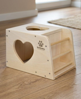 Wooden hay feeder house for small animals Wooden hay feeder house for small animals