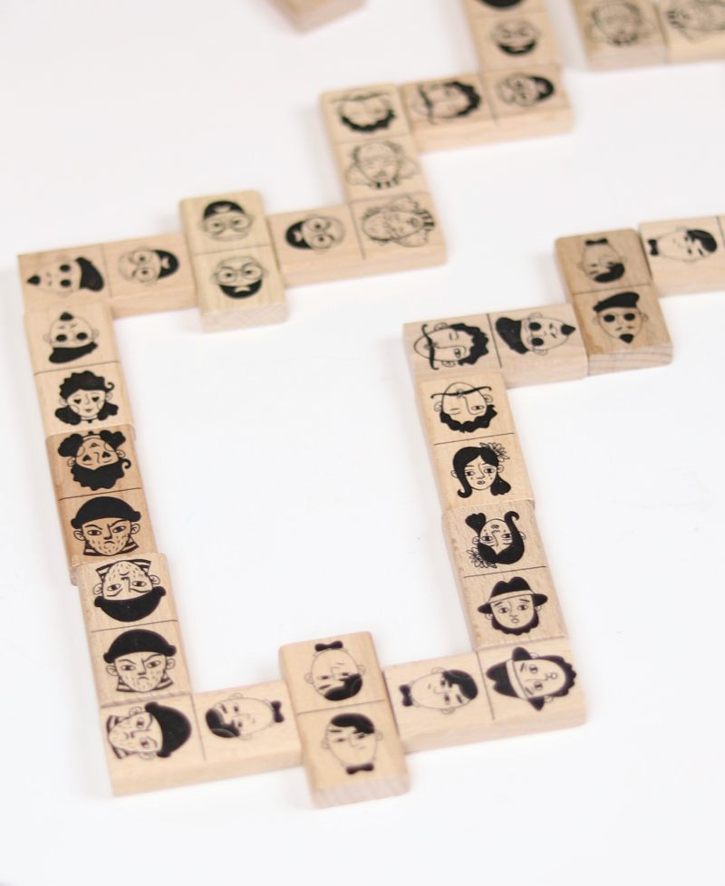 Wooden board game "Dominoes"