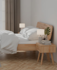 Wooden bedside table Los Angeles Solo