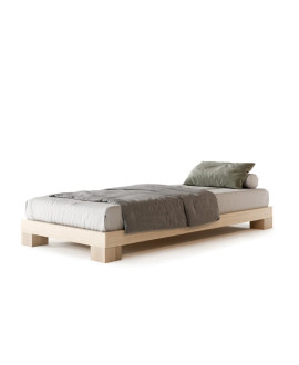 Wooden low bed CUBE