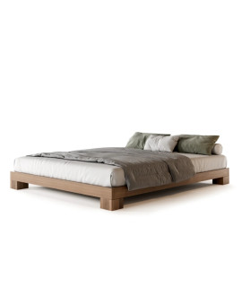 Wooden low bed CUBE