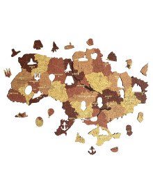 Wooden figure puzzle "Map of Ukraine"