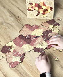 Wooden figure puzzle "Map of Ukraine"