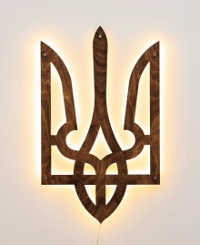 Дерев'яне панно "Герб України" (з підсвічуванням)