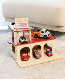 Wooden toy "Fire Station"