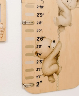 Wooden children's height chart "Little Bears" Wooden children's height chart "Little Bears"