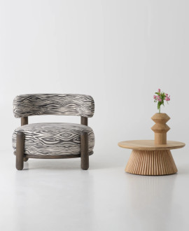 Wooden armchair on legs "Striha Lounge"