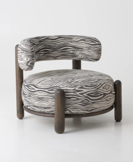 Wooden armchair on legs "Striha Lounge"