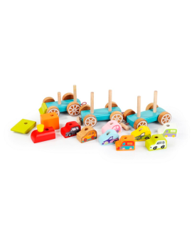 Wooden toy "Train with cars"