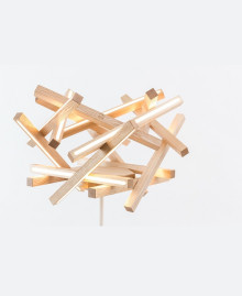 Wooden floor lamp TORUS