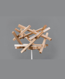 Wooden floor lamp TORUS