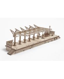 Wooden 3D puzzle "Railway platform"