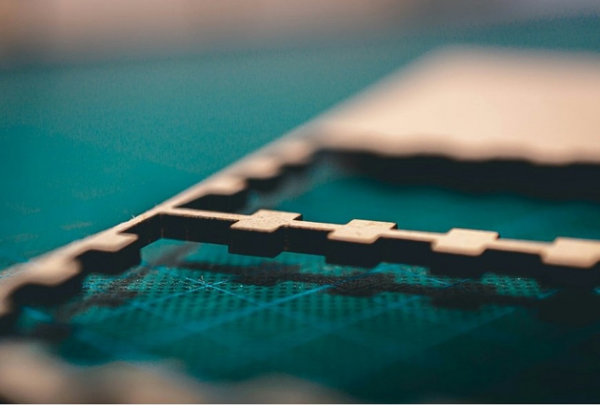 Laser engraving on wood